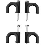 Edm - agrafe serre - c�ble noire pour tuyau tubulaire 2x2, 5 n� 8 (bo�te 100 u. )