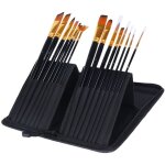 Ahlsen 1 lot de 15 pinceaux ronds pointus pour peinture acrylique, huile, aquarelle, artiste, pinceau ...