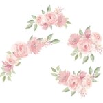 Ahlsen - 1 ensemble de stickers muraux fleurs roses, autocollants muraux floraux roses élégants à l'aquarelle, ... Ahlsen - 1 ensemble de stickers muraux fleurs roses, autocollants muraux floraux roses élégants à l'aquarelle, ...