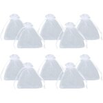 Ahlsen 100pcs pochettes en organza blanc 10x12cm sacs en organza transparent avec cordon de serrage pour ...