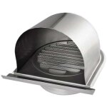 Ahlsen - 150mm grille aeration de ventilation inox, grille de hotte chemin�e ronde ext�rieur, grille ...