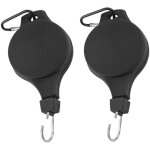 Ahlsen - lot de 2 poulies r�tractables pour plantes - crochets de suspension r�glables - poulie � suspendre ...