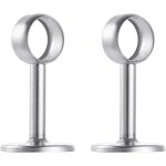 Ahlsen - 2pcs support de montage au plafond acier inoxydable bross� support pour tringle � rideau de ...