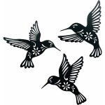 3pcs mtal colibri intrieur extrieur balcon mur art cadeau patio dcor  la maison - ahlsen