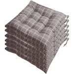 Ahlsen ? lot de 6 galettes de chaise 40x40 cm ? remplissage polyester 100% ? couverture 50% polyester, ...