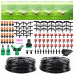 Ahlsen - kit d'irrigation goutte � goutte de jardin, kit de syst�me d'irrigation goutte � goutte automatique ...