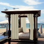 Ahlsen ? rideau d'ext�rieur imperm�able 132x213 cm ? tissu en fibre de polyester ? occultant thermique ...