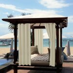 Ahlsen rideaux d'extérieur imperméables, rideau occultant isolant thermiques pour pergola, cabanon jardin ... Ahlsen rideaux d'extérieur imperméables, rideau occultant isolant thermiques pour pergola, cabanon jardin ...