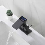 Ahlsen ? robinet cascade num�rique noir ? affichage lcd temp�rature ? noyau c�ramique 35mm ? raccordement ...