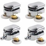 Ahlsen rouleau de porte de douche, 4 roulettes doubles pour porte de douche roulettes coulissantes porte ...