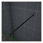 Aica sanitaire - aica barre de stabilisation extensible 70 - 120cm noir mat