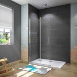 Aica sanitaire - aica paroi de douche pliante 115x185cm en 6mm verre anticalcaire paroi pivotante et ...