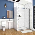 Aica sanitaire ? porte de douche coulissante 110x190cm ? verre de s�curit� 5mm ? installation � gauche ...