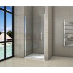 Aica porte de douche pivotante 80x180cm en 6mm verre anticalcaire porte de douche hauteur 180cm installation ...