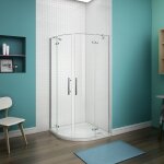 Aica sanitaire - 90x90x195cm cabine de douche avec un receveur de douche 90x90cm