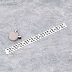 Aica sanitaire - aica caniveau de douche italienne acier inoxydable, caniveau de sol � l'italienne grille ...