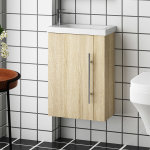 Aica sanitaire - meuble salle de bain 44x23x60cm 1 porte meuble suspendu avec la vasque couleur bois Aica sanitaire - meuble salle de bain 44x23x60cm 1 porte meuble suspendu avec la vasque couleur bois