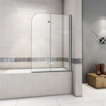Aica sanitaire - pare baignoire 90x140cm pivotant paroi de baignoire