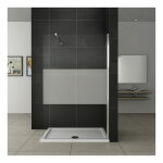 Aica sanitaire - paroi de douche 140x200 cm verre satiné au central paroi de douche à l'italienne verre ... Aica sanitaire - paroi de douche 140x200 cm verre satiné au central paroi de douche à l'italienne verre ...