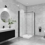 Aica sanitaire - aica paroi de douche � l'italienne 80x200cm avec une barre de fixation paroi de douche ...