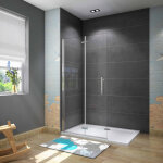 Aica sanitaire - aica paroi de douche pliante 65x185cm en 6mm verre anticalcaire paroi pivotante et pliante ...