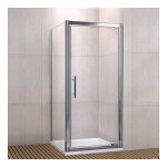 Porte de douche 76x90x185 cm porte pivotante cabine de douche verre securit
