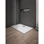 Aica sanitaire - aica receveur de douche extra plat 150x80cm r�sine et charges min�rales blanc rectangle ...