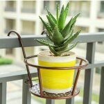 Lot de 2 paniers  suspendre en fer forg pour pots de fleurs - pour terrasse, balcon, porche ou clture ...