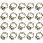 Aiducho - 20 pi�ces collier de serrage tuyau, collier de serrage tuyau r�glable 8 - 12mm, 304 collier ...