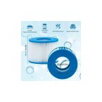 Aiducho lot de 4 cartouches filtrantes de type h pour piscine intex, compatible avec les pompes filtrantes ...