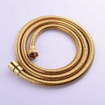 Tuyau de douche flexible anti - pliage dor� de 1, 5 m (59 pouces) en acier inoxydable avec connecteur ...