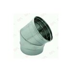 Ala - coude de conduit de fume'e inox 45o 30 cm 300 mm accessoires poeles poeles