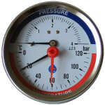Aim - 80mm 6bar jauge entr�e arri�rede pression temp�rature 120c 1 / 2' thermomanom�tre