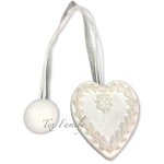 L'aimant s'arr�te le rideau en bois aimants pour les rideaux legatende coeur shabby blanc