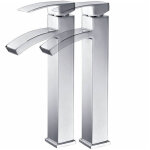 Aiperq 2x robinets salle de bain cascade mitigeurs de lavabo haut bec robinets cascade pour salle de ...