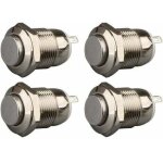 Aiperq - 4pcs 12mm 3a 12v / 24v / 125v / 250v ac autobloquant interrupteur bouton poussoir �tanche en ...