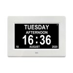 7' lcd horloge numrique calendrier avec date, horloge calendrier avec date, jour et heure horloge alzheimer ...