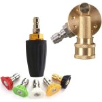 Aiperq - buse turbo pour nettoyeur haute pression, coupleur pivotant pour embouts de nettoyeur haute ...