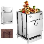 Aiperq - cuisinire de barbecue de pique - nique de rchaud de camping  bois / pole de randonne pliable ...