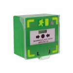 Bouton vert dclencheur, dverrouillage des issues contrles, sonore, lumineux aiphone bdvl
