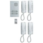 Kit audio platine alu saillie 4 boutons, 4 combin�s et 1 transformateur - kitda4 - aiphone