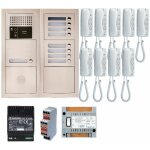 Pack audio gtba9e avec 9 boutons et 9 postes gt1d pr�programm�s, platine de rue encastr�e aiphone