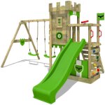 Fatmoose - aire de jeu chteau fort boldbaron avec balanoire & bac  sable, garantie de 10 ans, bac ...