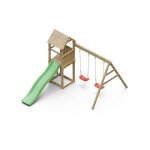 Chalet&jardin - aire de jeu avec toboggan 286x390x252 cm en pin naturel Chalet&jardin - aire de jeu avec toboggan 286x390x252 cm en pin naturel