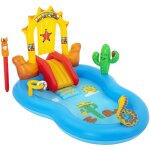 Piscine gonflable bestway wild west play center 264x188x140 cm avec boue de sauvetage, cheval gonflable ...