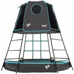 Aire de jeux m�tal explorer tour - tapis explorer - hublot - piscine � balles - kit d'ancrage h201 cm ...