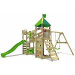 Aire de jeux portique bois riverrun avec balançoire et toboggan maison enfant exterieur avec bac à sable, ... Aire de jeux portique bois riverrun avec balançoire et toboggan maison enfant exterieur avec bac à sable, ...