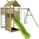 Tp toys - aire de jeux sarriette skywood double plateformes balan�oire - toboggan - bac � sable - bois ...