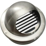 Airope - nk - grille d'a�ration en acier inoxydable 125 mm avec moustiquaire int�gr�e, d'�vacuation d'air, ...