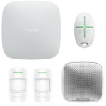 Ajax - alarme kit base + sirene exterieur blanc - blanc